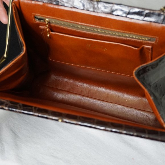 Vintage EUC Sterling Alligator Bag - Picture 9 of 11